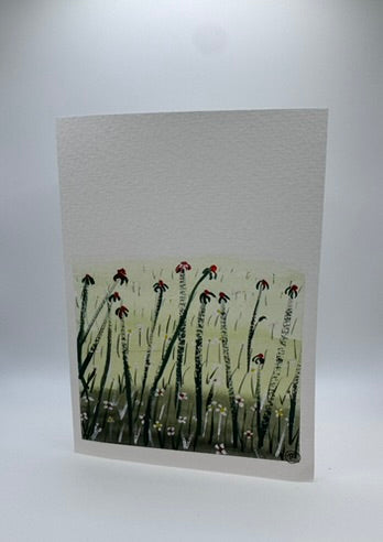 'Field greens' - Watercolour Art Print Card