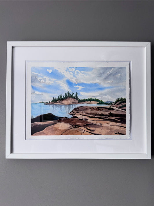 'Muskoka Rocks' – Fine Art Watercolour Print (Unframed)