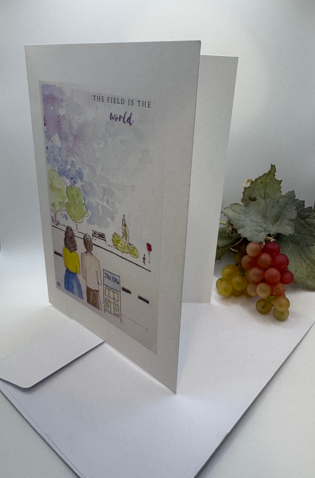 'The Field is The World' - Watercolour Art print card