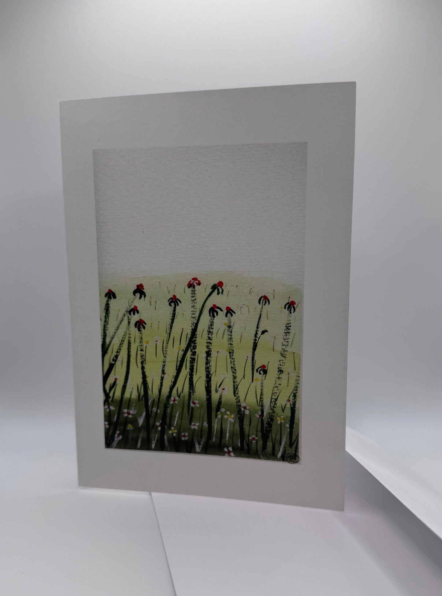 'Field greens' - Watercolour Art Print Card