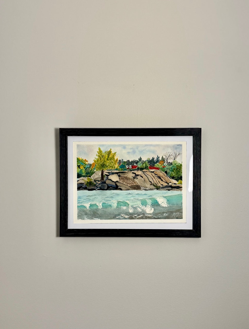 ‘Fall Waves' – Giclée Art Watercolour Print (Unframed/Framed)