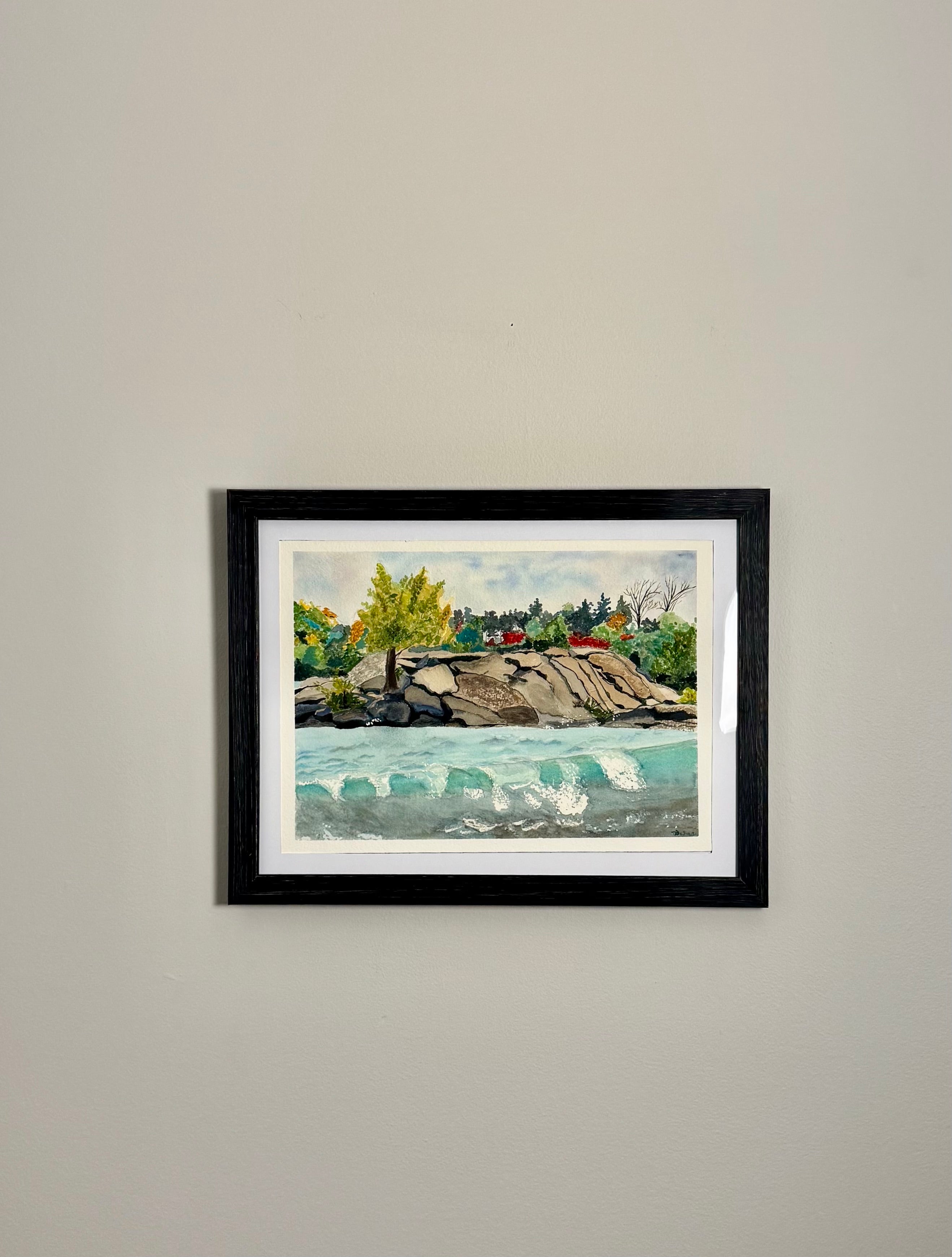 ‘Fall Waves' – Giclée Art Watercolour Print (Unframed/Framed)