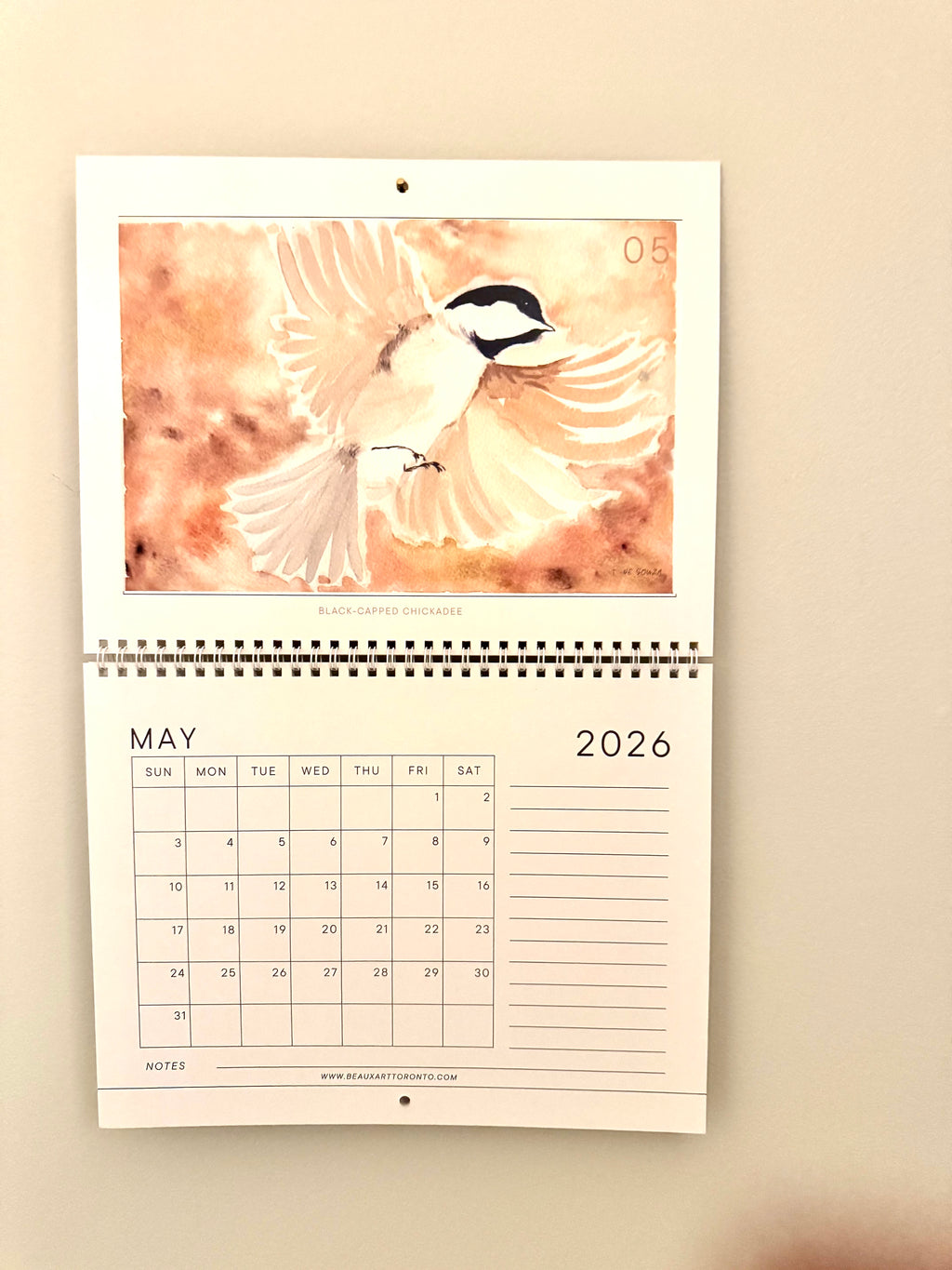 2026 Wall Calender for bird lovers (Large)